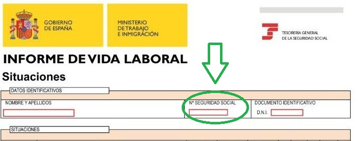 número de afiliación informe de vida laboral